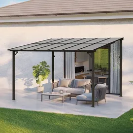 Home Deluxe Terrassendach ECO 360 x 300 cm grau