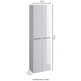 Held Seitenschrank »Parma«, II< in Weiß aus MDF - 50x181x20cm BxHxT: - Weiß