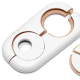 HARO Doppelheizkörperrosette Massivholz Weiß 19/58 mm 3/8”