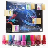 KreativeKraft Adventskalender 2024, 24 Mini-Geschenke - Ungiftige Kinder Schminke Kosmetik (Nail Polish)