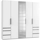 WIMEX Level 250 x 236 x 58 cm weiß mit Spiegeltüren und Schubladen