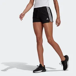 adidas ESSENTIALS SLIM SHORTS schmale Damenshorts schwarz/weiß - S