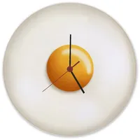 Speecheese Spiegelei Wanduhr aus Glas Lustig Scherzuhr Scherzartikel für