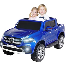 Actionbikes Motors Kinder-Elektroauto Mercedes Benz X-Klasse 470 Allrad Lizenziert für 2 Personen (Blau/Lackiert)