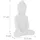 Relaxdays Buddha Figur 17 cm hoch, Garten-Dekofigur, wetterfest & frostsicher, Dekoskulptur Wohnzimmer, weiß