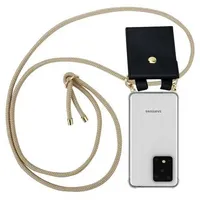 Cadorabo Hülle für Samsung Galaxy S20 ULTRA Schutzhülle in Braun Handy Kette Silikon Kordel abnehmbares Etui