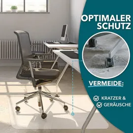 Floordirekt Bodenschutzmatte für Hartböden Polycarbonat 75 x 120 cm Transparent