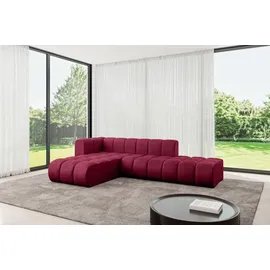altdecor Ecksofa modulares Sofa Zuvon-L1 - 296x177x70 cm Bordeauxrot