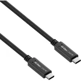 PureLink USB-C auf USB-C Kabel USB4 Gen 3x2, 5A, EPR 240W, 40G, DP Alt Mode - iSerie - schwarz