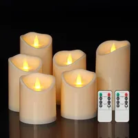Wasserdichte Flammenlose LED Kerzen 6er Set mit Fernbedienung & Timer