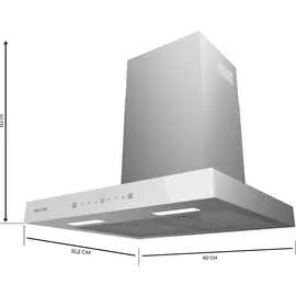 Cecotec Flux TT 605500 Unterbauhaube 60 cm Weiß