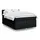 vidaXL Boxspringbett mit Matratze Schwarz 160x200 cm Stoff