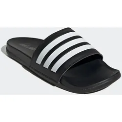 Badesandale ADIDAS SPORTSWEAR "COMFORT ADILETTE", Gr. 40,5, schwarz-weiß (core schwarz, cloud weiß, core schwarz), Synthetik, sportlich, Schuhe