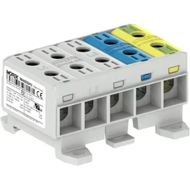 MOREK Verteilerblock f.Al/Cu 10x2,5-35mm2 grau-blau-gelb-grün 5P Morek MAA5035A10