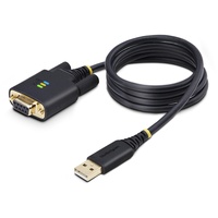 Startech StarTech.com 1m USB Null Modem Kabel COM Retention, FTDI, USB-A zu RS232 Nullmodemkabel, Wechselbare DB9