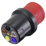 VOLTCRAFT VMA-3L 32 Messadapter CEE-Stecker 32A 5polig - Buchse 4mm Dunkelgrau, Rot