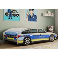 Kids Collective Jugendbett Polizei 70 x 140 cm Holz blau