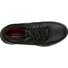 SKECHERS Nampa Sneaker, Black Synthetic Pu, 39.5