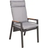 Garden Pleasure MATERA Gartenstuhl 56,5 x 65 x 110 cm grau 1 St.