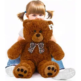 monzana monzana® Teddybär L - XXXL 50-175cm Weiches Fell Schleife Tatzendruck Geschenk Plüschtier Kuscheltier Stofftier Riesen Teddy Bär