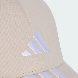 adidas 3-Streifen New Logo Baseball Kappe Beige/Weiß M/L