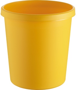 helit Papierkorb "the german" mit Rand, 18 Liter, Abfalleimer mit umlaufendem Griffrand, Farbe: gelb