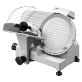 SucceBuy Gewerbliche Fleischschneidemaschine 300 W, Elektrische Aufschnittmaschine mit Abnehmbarer 25 cm Kohlenstoffstahl-Klinge, 0–12 mm Schnitt...