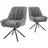 dubi möbel Polsterstuhl Mika-Mira Polyester grau 2er Set