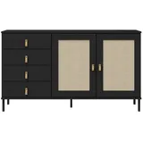 woodroom Valencia 140 x 80 x 40 cm Schwarz