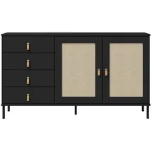 woodroom Valencia 140 x 80 x 40 cm Schwarz