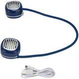 Tragbarer Nackenventilator Mini Sport Usb-aufladbar Für Reisen Blau