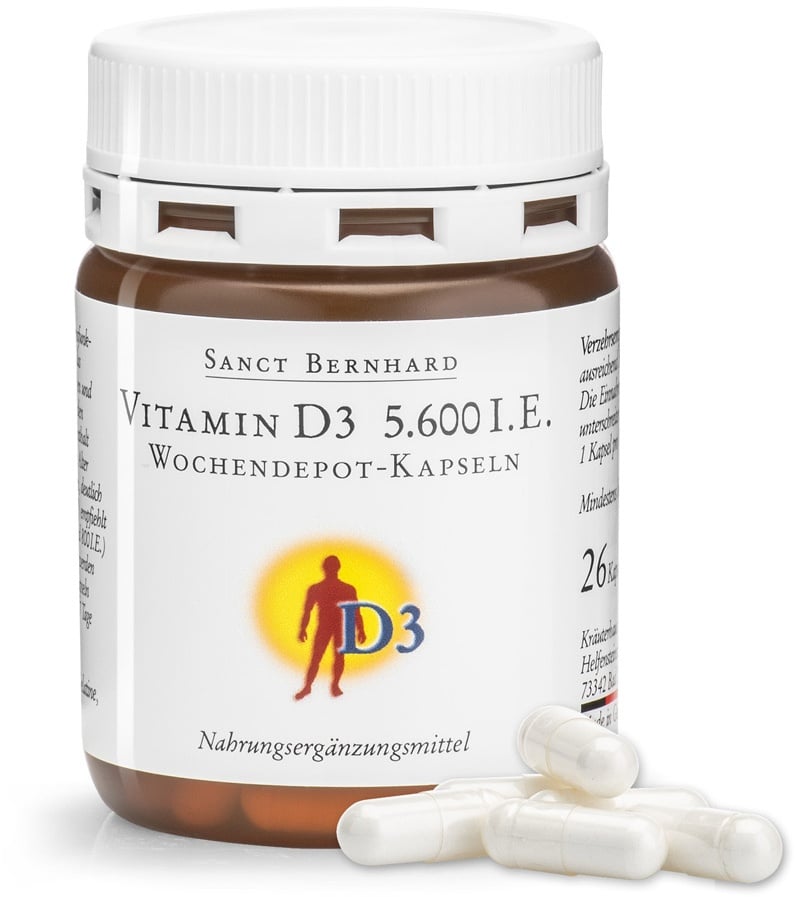 Capsule di vitamina D3 5.600 U.I. per il fabbisogno settimanale - 8 g