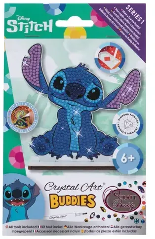 Craft Buddy - Craft Buddy - Crystal Art Diamond Painting Card Kit "Stitch" Crystal Art Buddy Disney Series 1