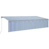 VidaXL Gelenkarmmarkise 6 x 3 m blau