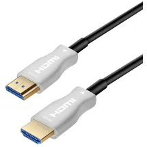 PremiumCord 4K Optical Active Ultra High Speed ​​HDMI 2.0 Glasfaserkabel M/M, 18 Gbit/s, Kompatibel Mit 4K@60Hz Video, 3D, Edid, ARC, HDR, Dolby TrueHD, Vergoldete Anschlüsse, 20 m