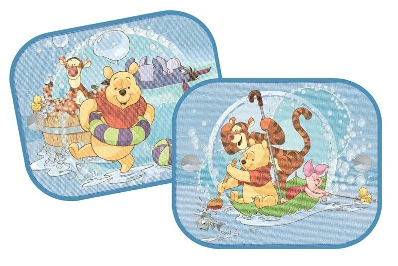 KaufMänner Baby Sonnenschutz für Seitenscheibe, Winnie the Pooh, 2er Pack Auto-Sonnenschutz 2 St