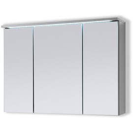 Aileenstore Badmöbel Spiegelschrank DUO 100 mit LED Beleuchtung Grau