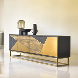 Tikamoon Buffet aus Eiche 240 cm Oscar von Tikamoon mit Messingfüßen