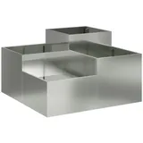 vidaXL Pflanzkübel 80x80x48 cm Verzinkter Stahl