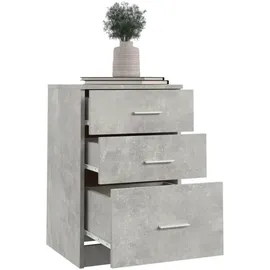 vidaXL Nachtschrank Betongrau 40 x 40 x 63 cm Grau
