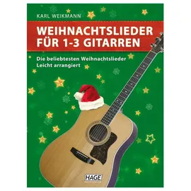 HAGE MUSIKVERLAG Weihnachtslieder für 1-3 Gitarren