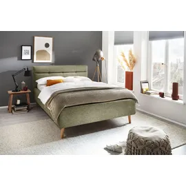 Meise Möbel meise.möbel Polsterbett Lotte 140 x 200 cm Stoff Grün