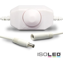 ISOLED LED Dreh-Controller (Dimmer), 2A, max. 48W, Rundstecker Anschluss, Weiß ISO-111633
