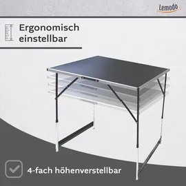 Lemodo Tapeziertisch klappbar 100 x 3 cm 30,0 kg schwarz 34193