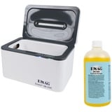 EMAG Ultraschallreiniger Emmi 06UV-C Prothetik-Set I Für Dentalprodukte wie Prothesen, Spangen uvm I Ultraschallreinigungsgerät aus Deutschland I 650ml