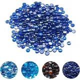 Vevor Feuerglas, 9 kg hochtemperaturbeständige Glassteine, 19 mm Feuerstellen-Glasperlen, Feuerstelle Glasfelsen, rauchfreies Kaminglas, Feuerkristall, Feuerperlen, für Kamin, Kobaltblau