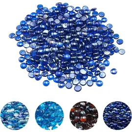 Vevor Feuerglas, 9 kg hochtemperaturbeständige Glassteine, 19 mm Feuerstellen-Glasperlen, Feuerstelle Glasfelsen, rauchfreies Kaminglas, Feuerkristall, Feuerperlen, für Kamin, Kobaltblau