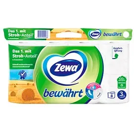 Zewa Toilettenpapier bewährt 3-lagig, 8 Rollen