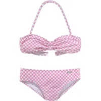 Buffalo Bandeau-Bikini in rosa-weiß | Gr.: 134/140