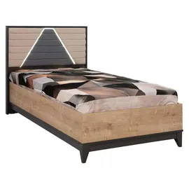 aea Kindermöbel Jugenbett Kinderzimmer Bett Kinderbett Braun Holz Set 4tlg - Braun